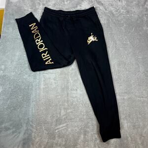 Nike Jordan Jumpman Fleece Sweatpants Men's L Black Classic Basketball Joggers